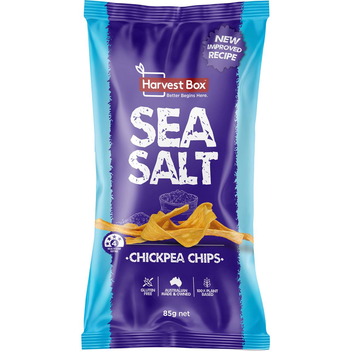 Harvest Box Chickpea Crisps Salted 85g | Woolworths