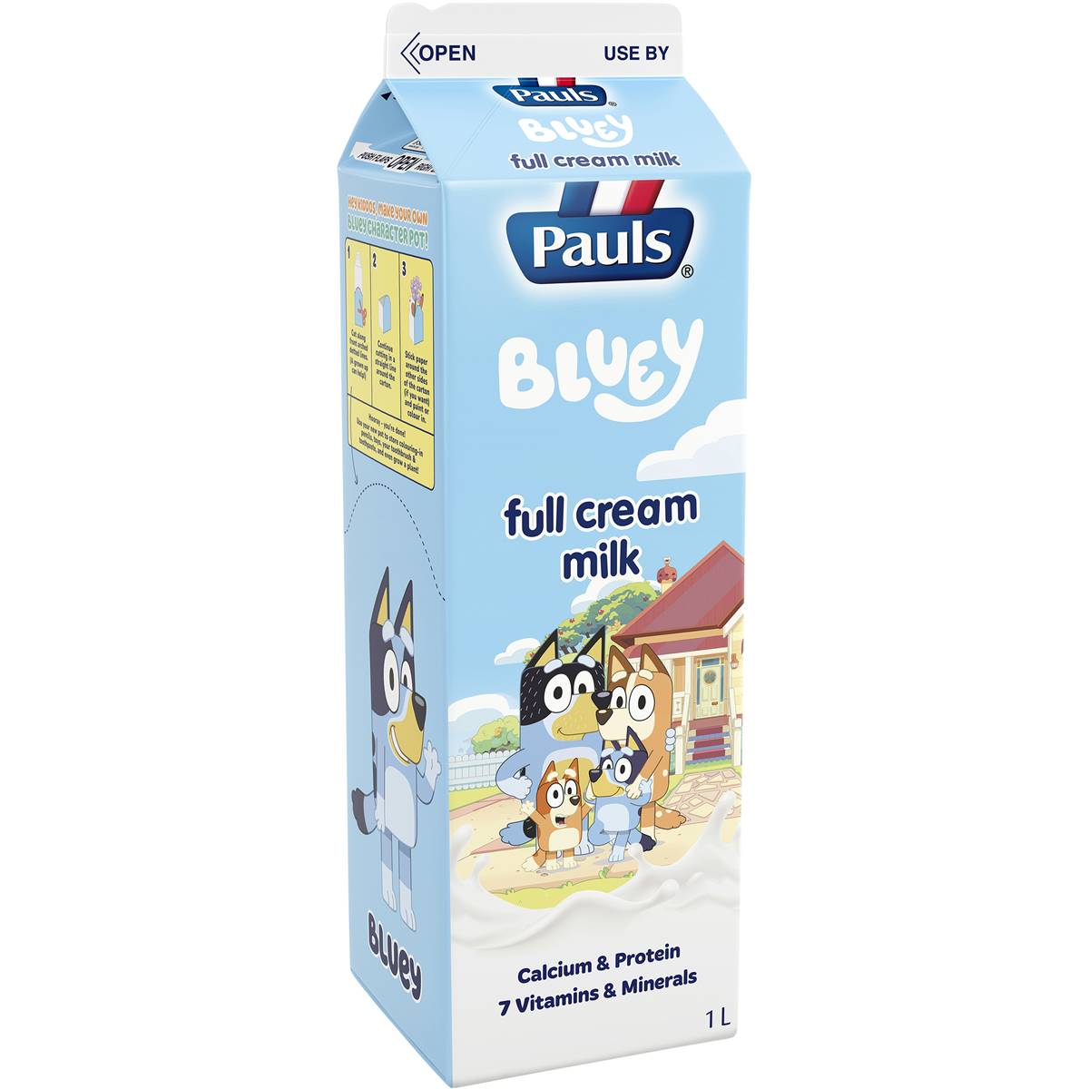 Pauls Bluey Full Cream Milk 1l Woolworths