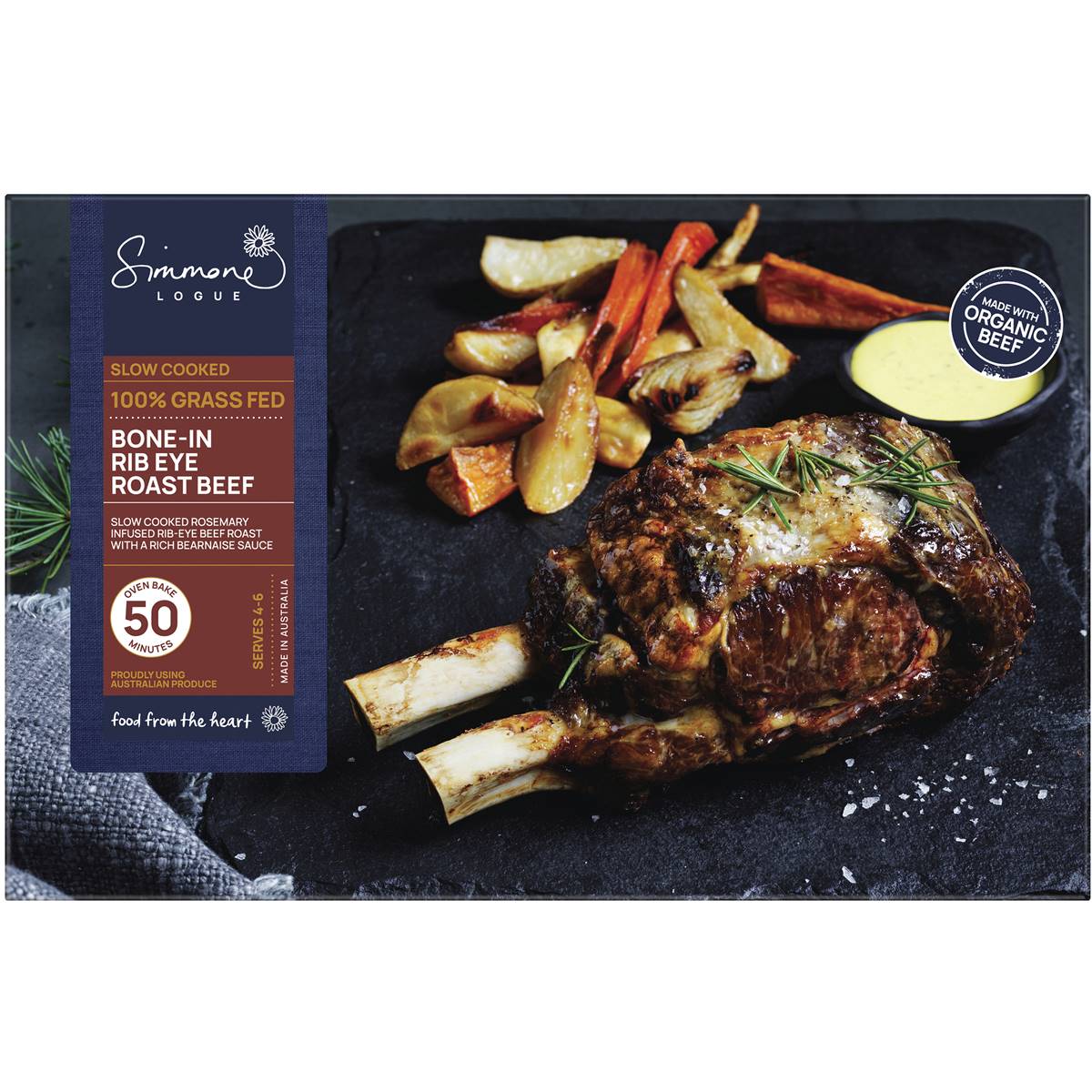 Simmone Logue Slow Cooked Free Range Bone-in Rib Eye Roast Beef