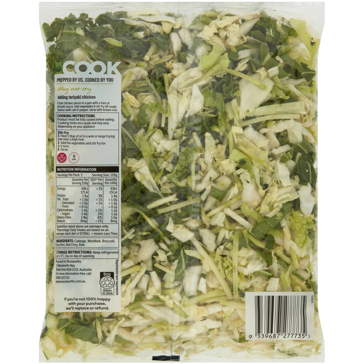 Woolworths Cook Stir Fry Mix Super Greens 550g | Woolworths