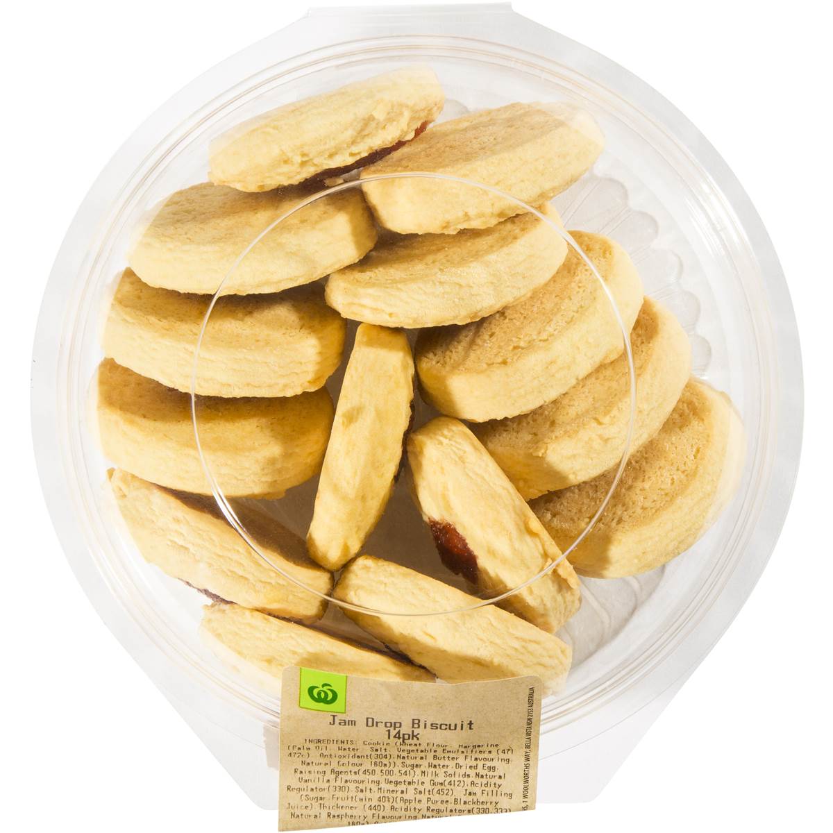 Woolworths Cookies Jam Drop 14pk 250g Woolworths
