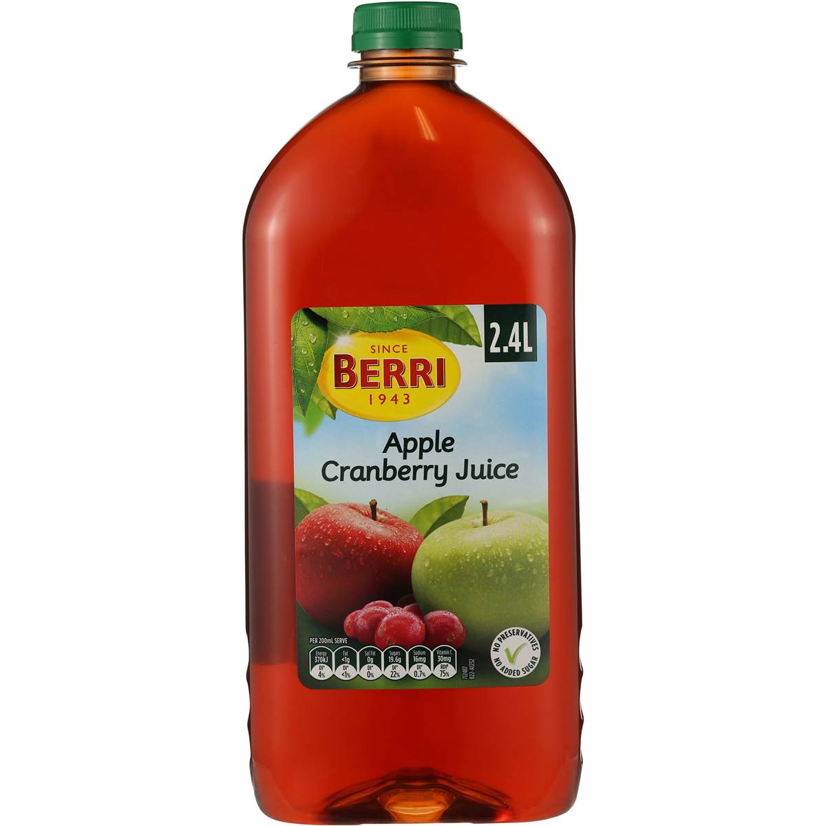 Berri Apple & Cranberry Juice 2.4l Woolworths