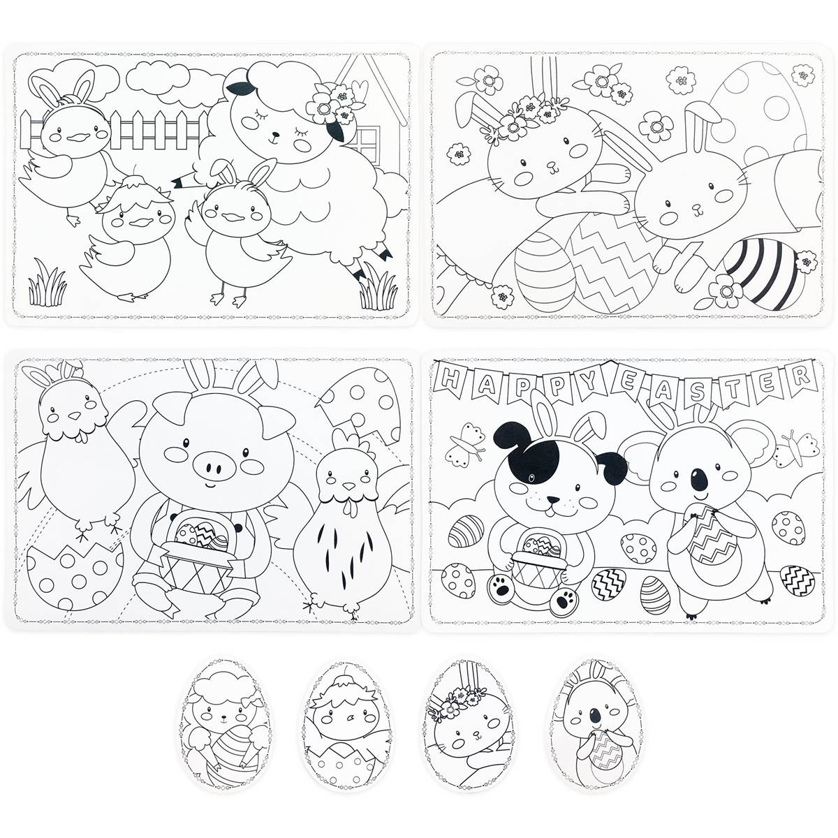 Easter Colouring In Placemat 4 Pack Woolworths