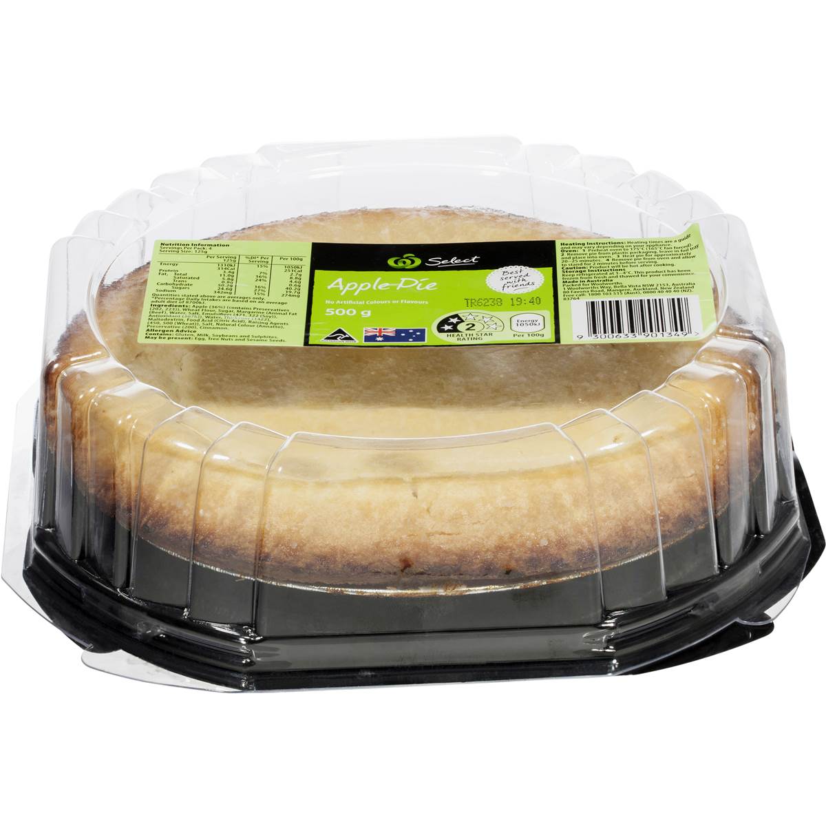 Woolworths Apple Pie 500g Woolworths