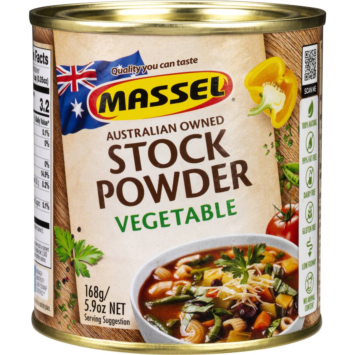 Massel Stock Powder Vegetable 168g Woolworths