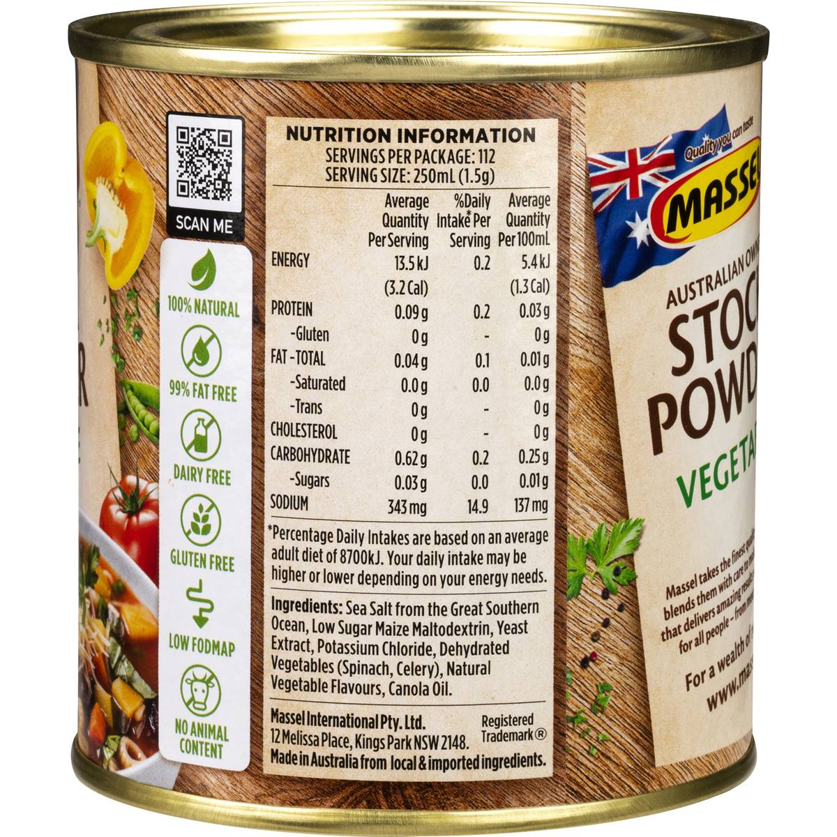 Massel Stock Powder Vegetable 168g Woolworths