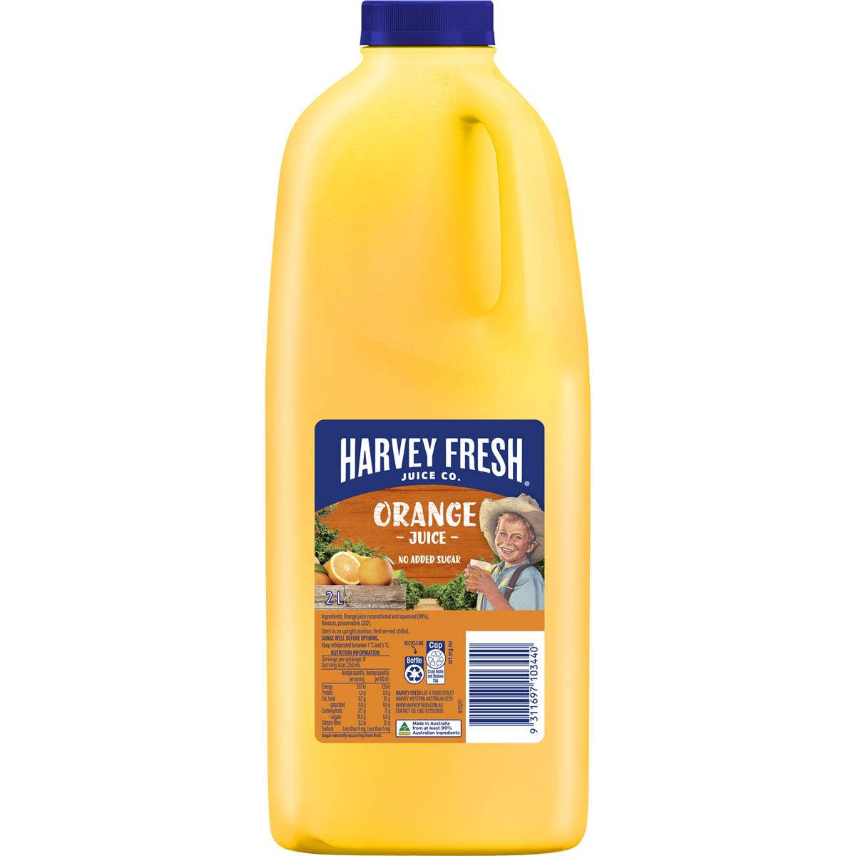 Harvey Fresh Orange 100% Juice 2l | Woolworths