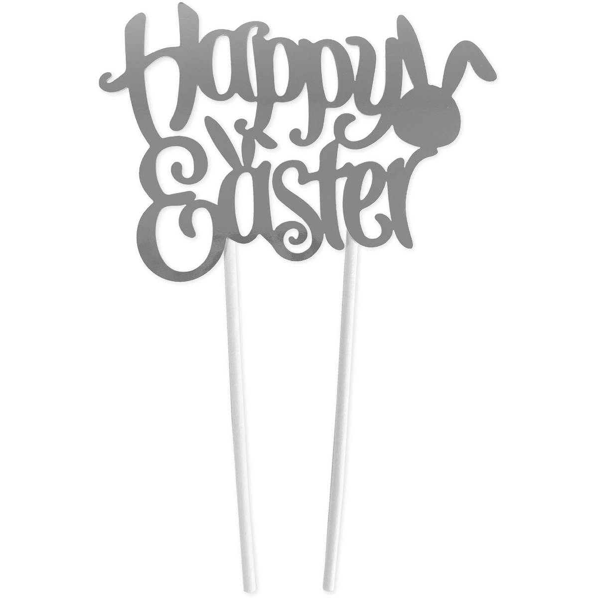 Easter Easter Cake Topper Silver