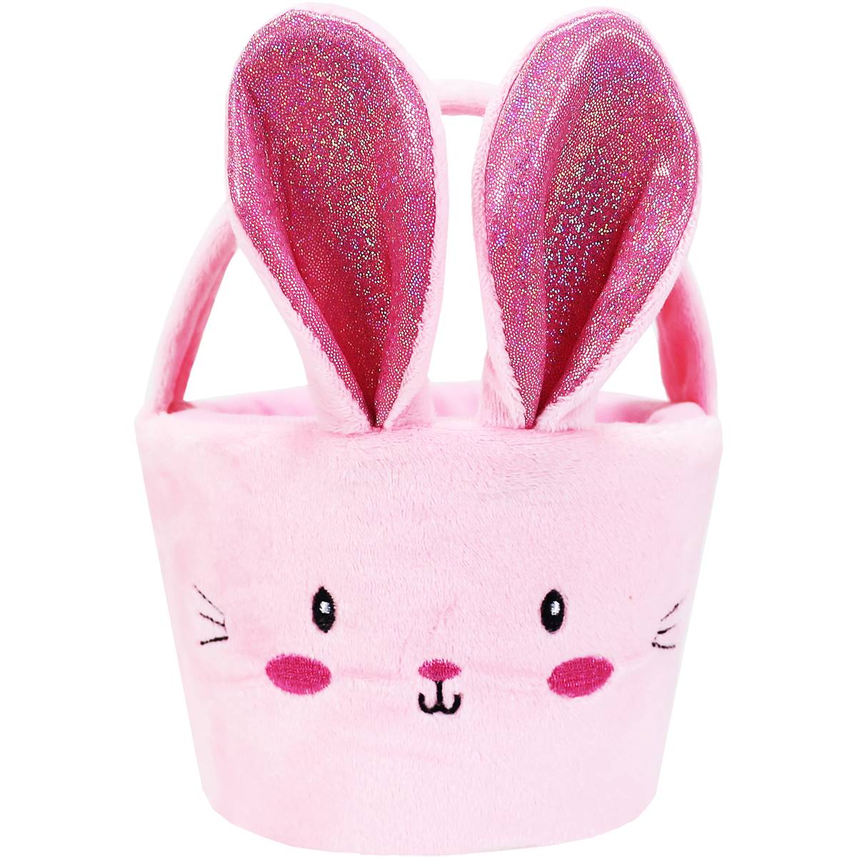 Easter Plush Basket Pink Each | Woolworths