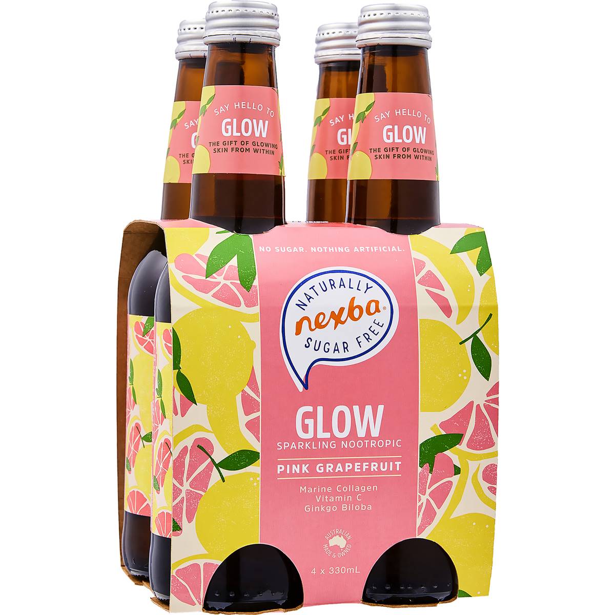Nexba Pink Grapefruit Glow Naturally Sugar Free Nootropic