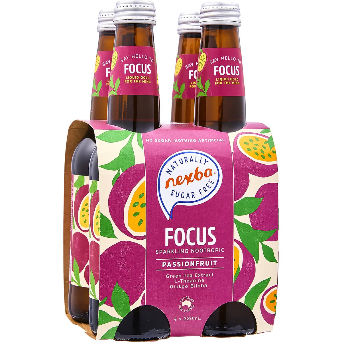 Nexba Passionfruit Focus Naturally Sugar Free Nootropic