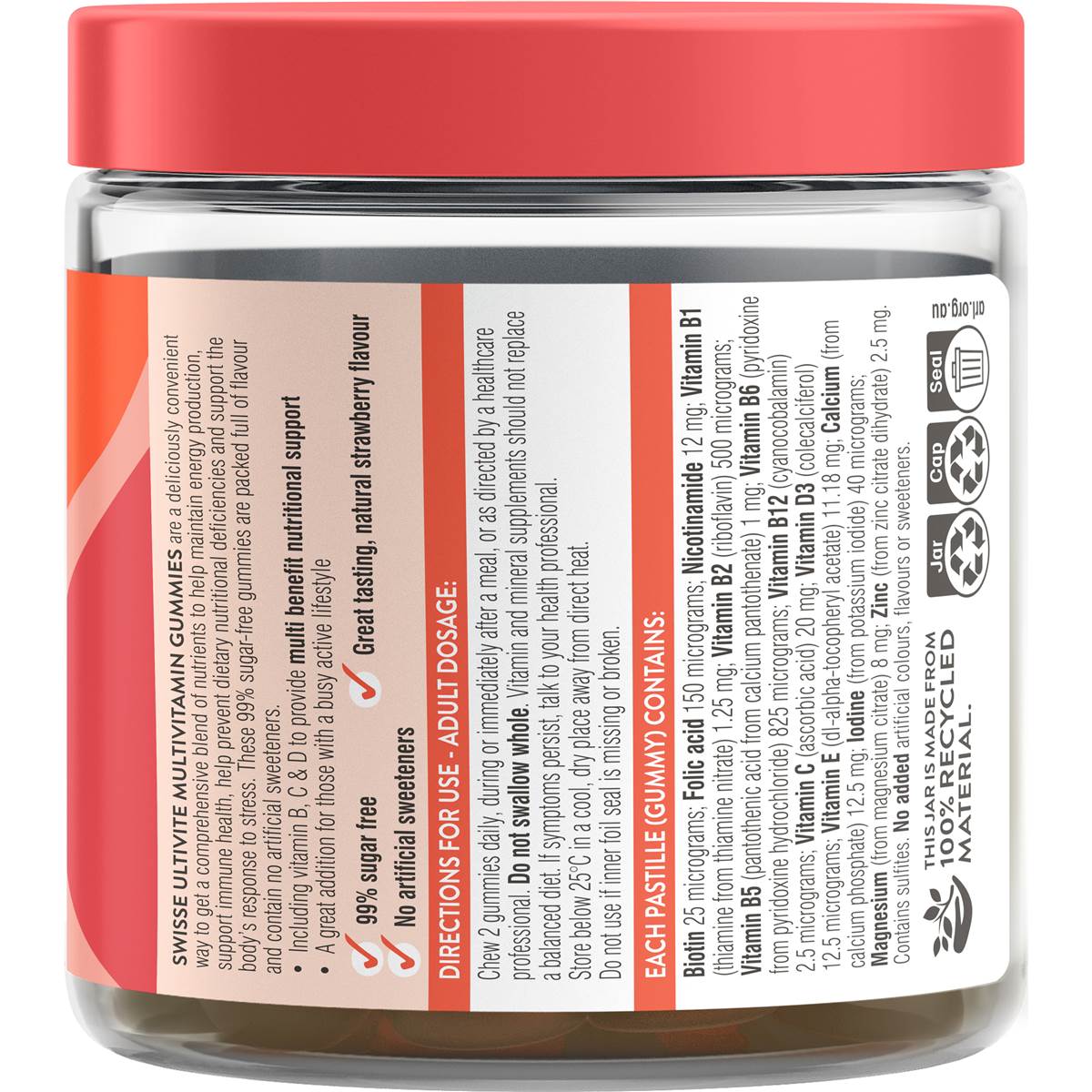 Swisse Ultivite Multivitamin Gummies For A Daily Blend Of Nutrients 60 Pack Woolworths