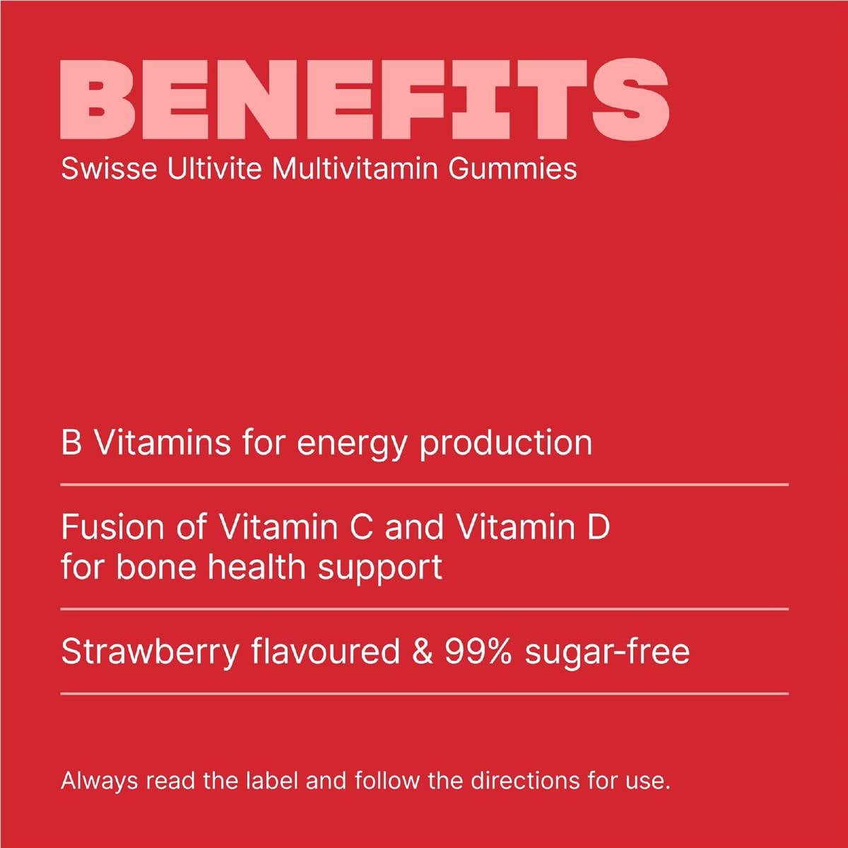 Swisse Ultivite Multivitamin Gummies For A Daily Blend Of Nutrients 60 Pack Woolworths