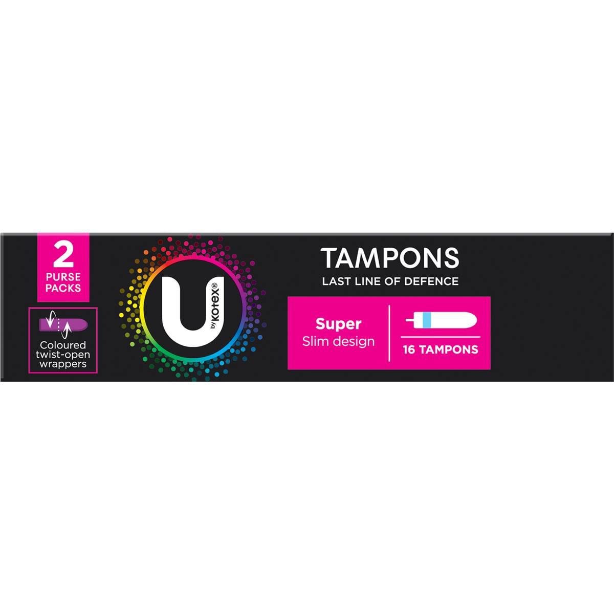 U By Kotex Tampons Super Super 16 Pack Woolworths