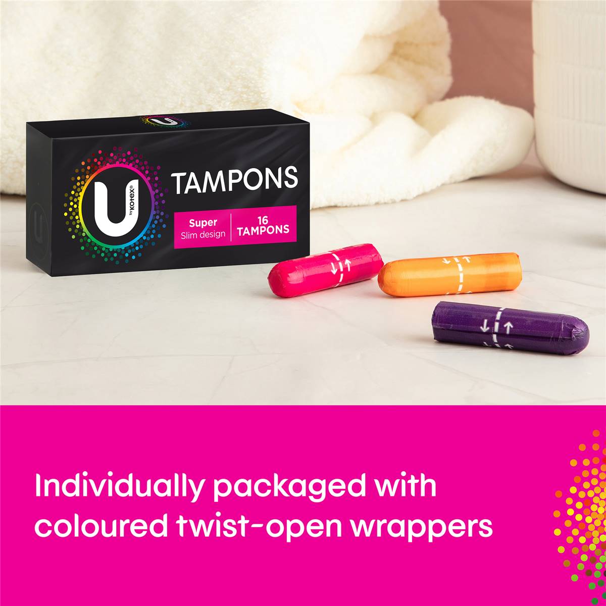 U By Kotex Tampons Super Super 16 Pack Woolworths