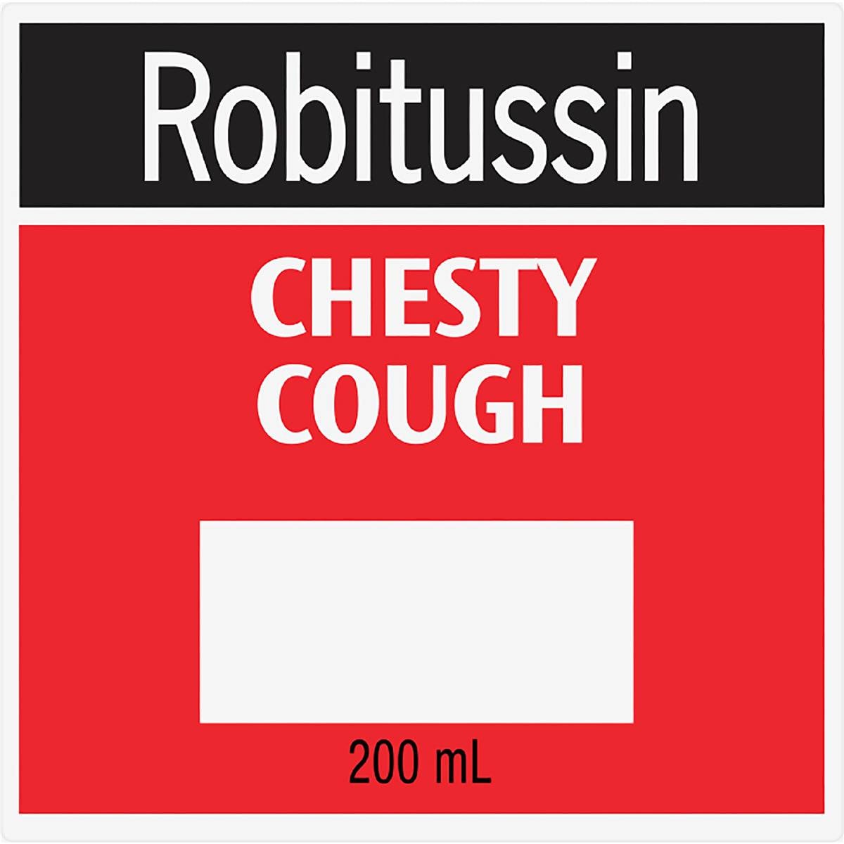 Robitussin Chesty Cough Oral Liquid For Chest Congestion Raspberry 200ml Woolworths