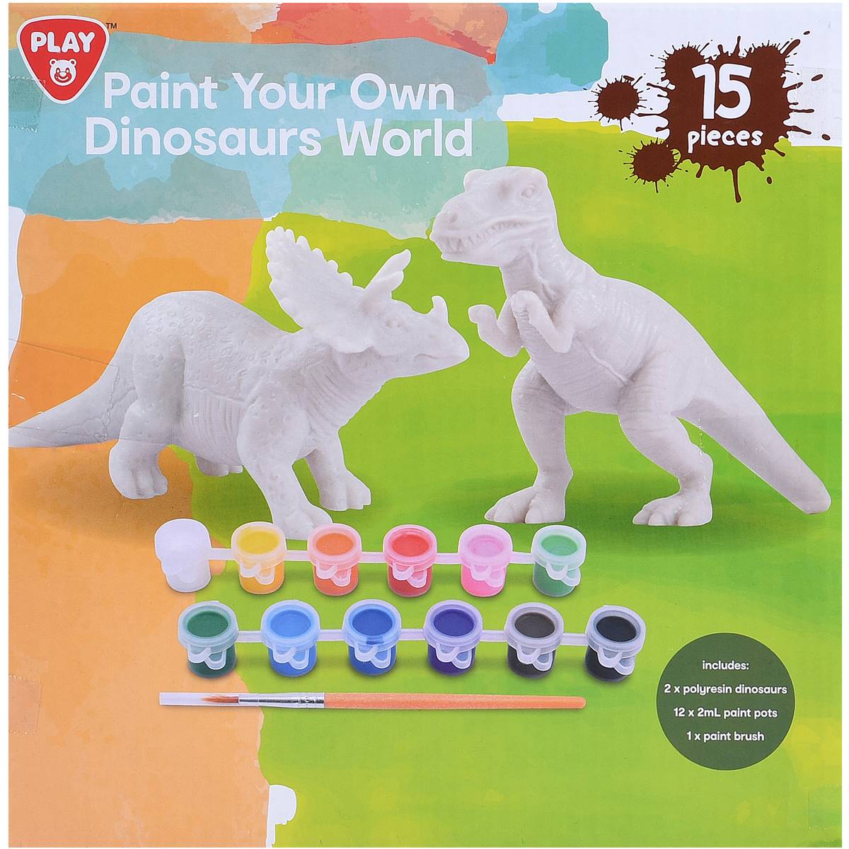 Playgo Paint Your Own Dinosaurs World