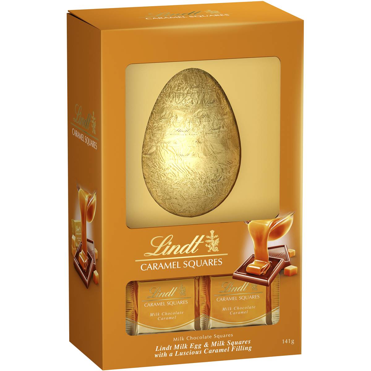 Lindt Caramel Square & Milk Egg Gift Basket