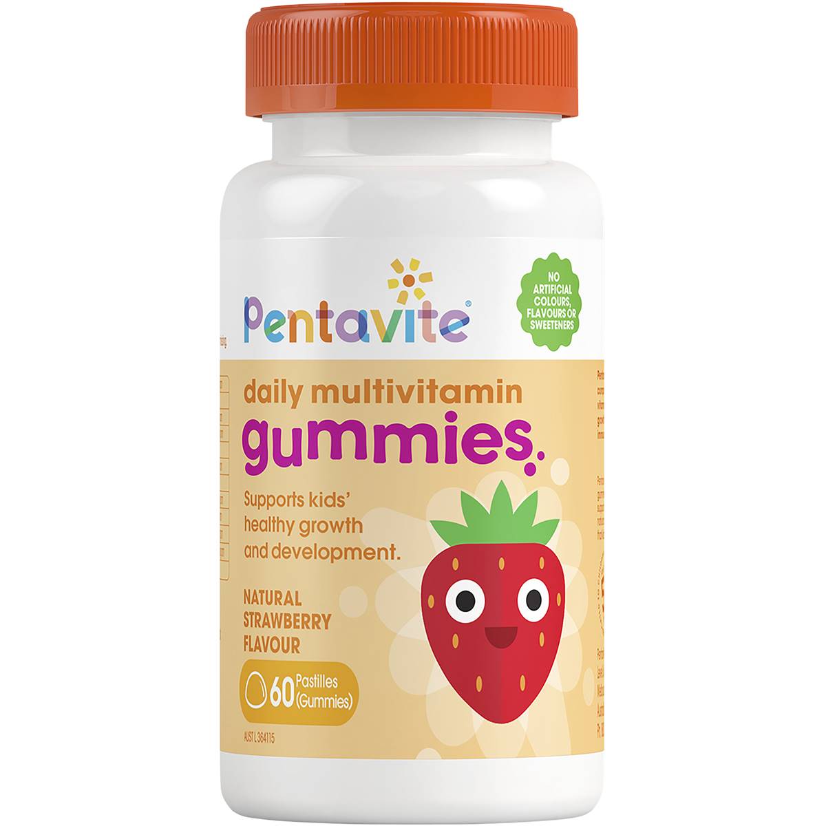 Penta-vite Daily Multivitamin Kids Pastille Gummies Strawberry