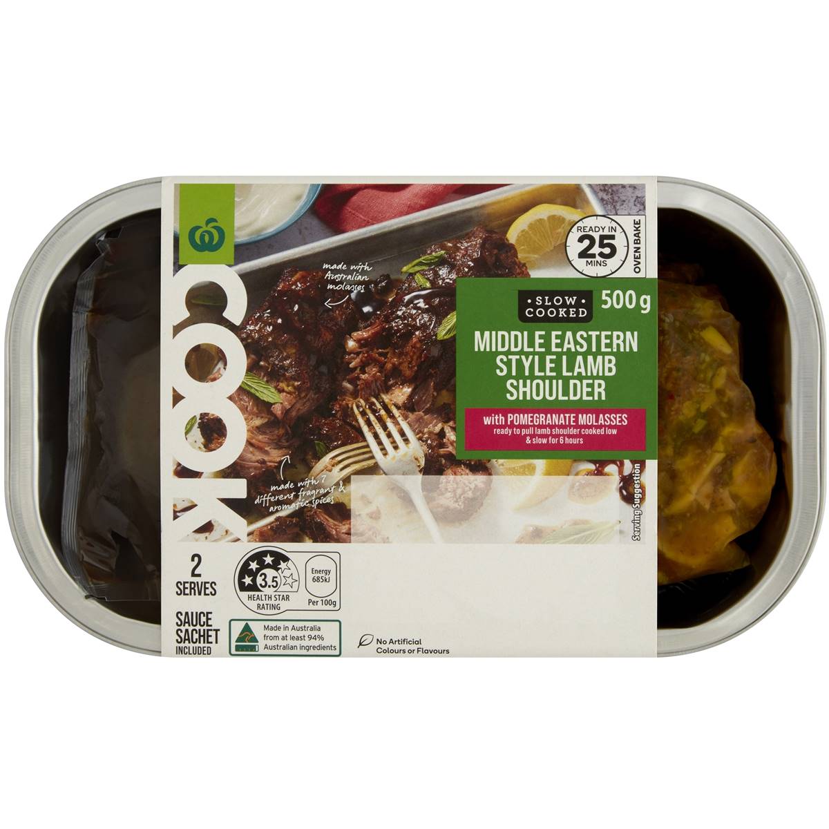 Woolworths Middle Eastern Lamb Shoulder With Pomegranate Molasses 500g