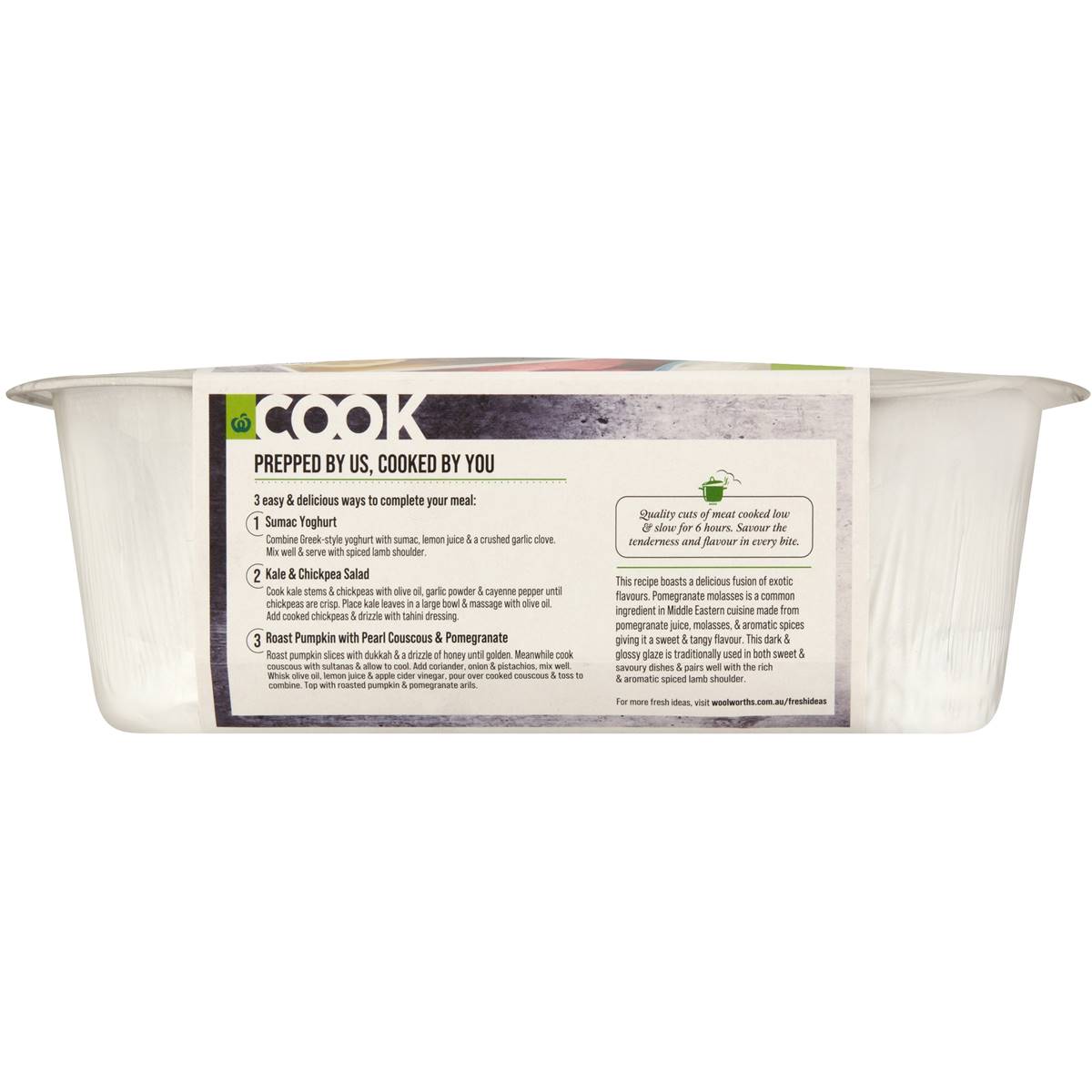 Woolworths Middle Eastern Lamb Shoulder With Pomegranate Molasses 500g