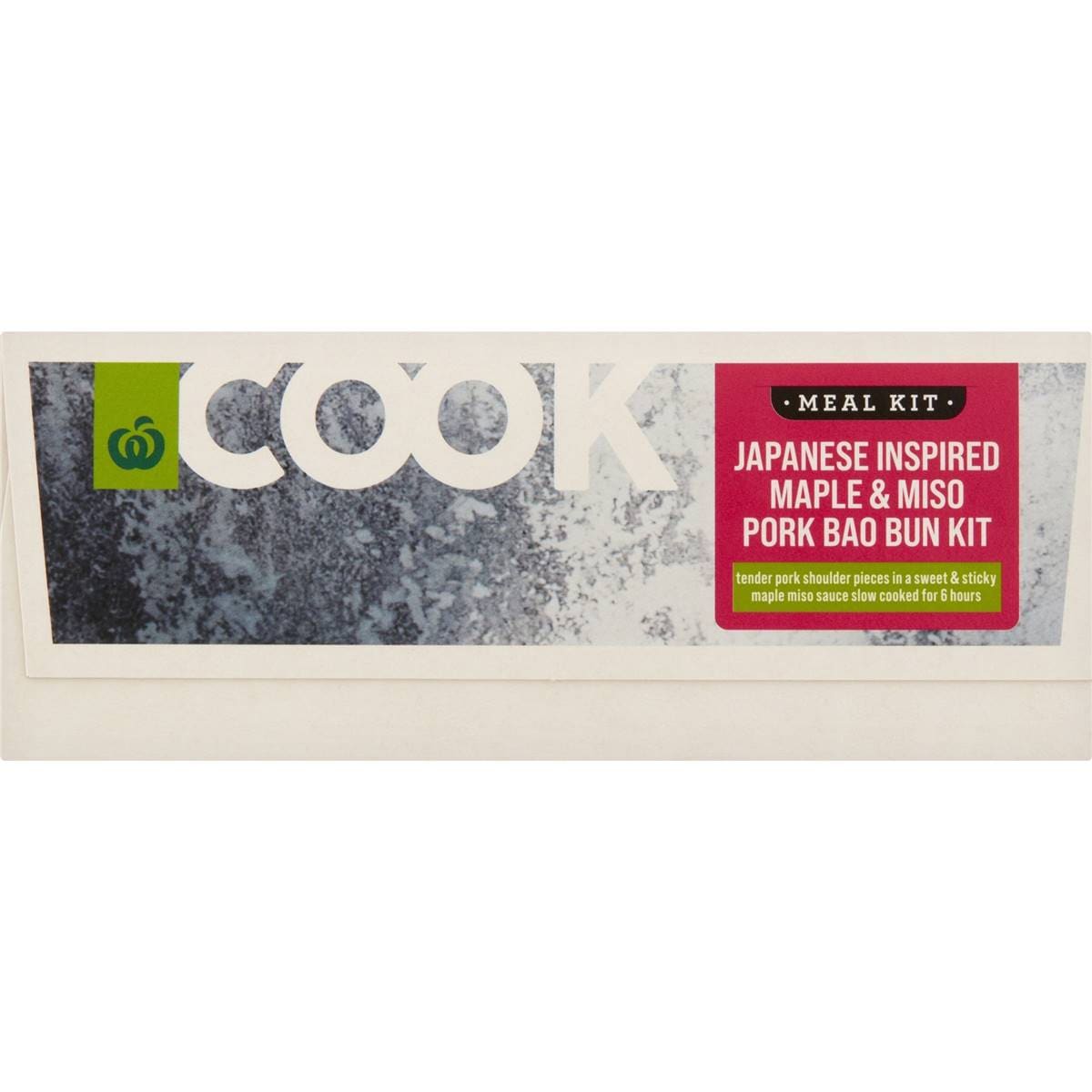 Woolworths Cook Japanese Inspired Maple & Miso Pork Bao Bun Kit 655g