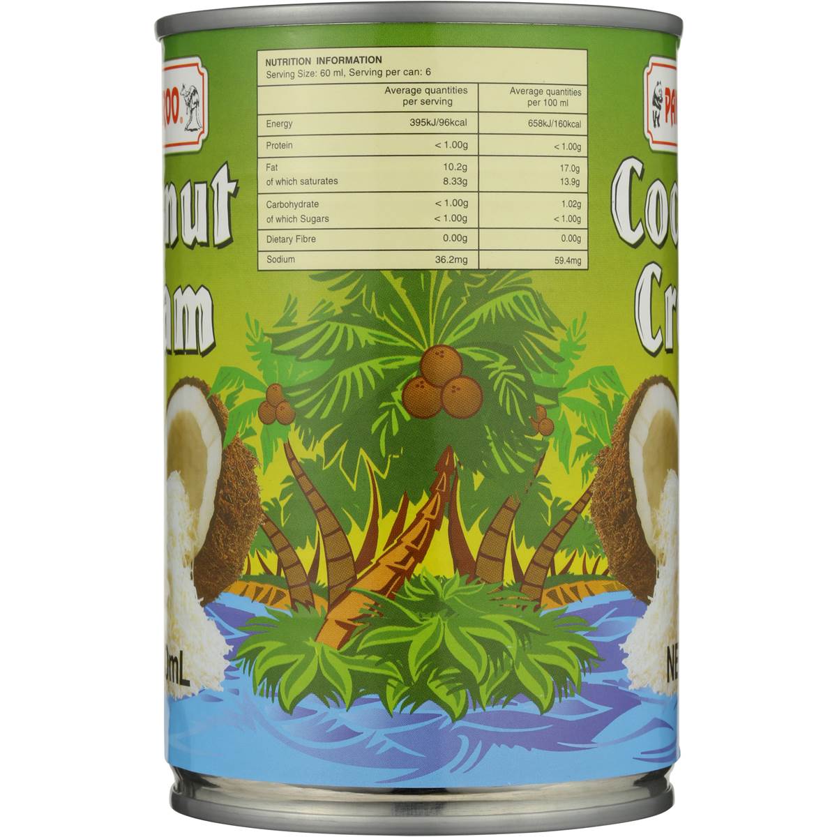 Pandaroo Coconut Cream 400ml Woolworths