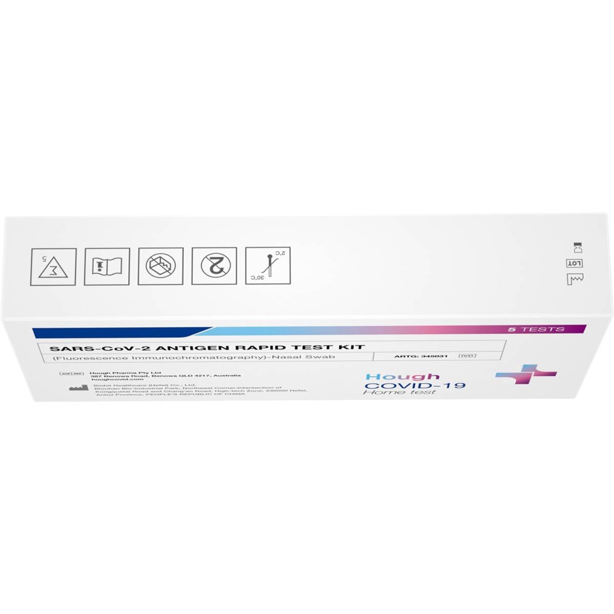 Hough Pharma Sars Covid Antigen Rapid Test 5 Pack | Woolworths