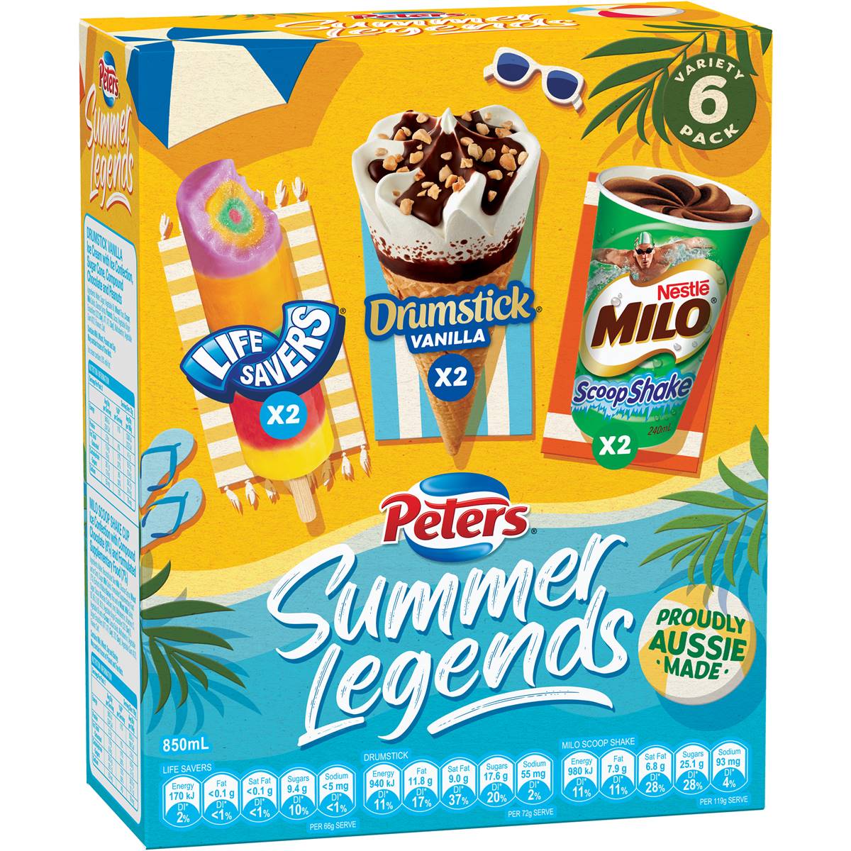 Peters Summer Legends 6 Pack Woolworths