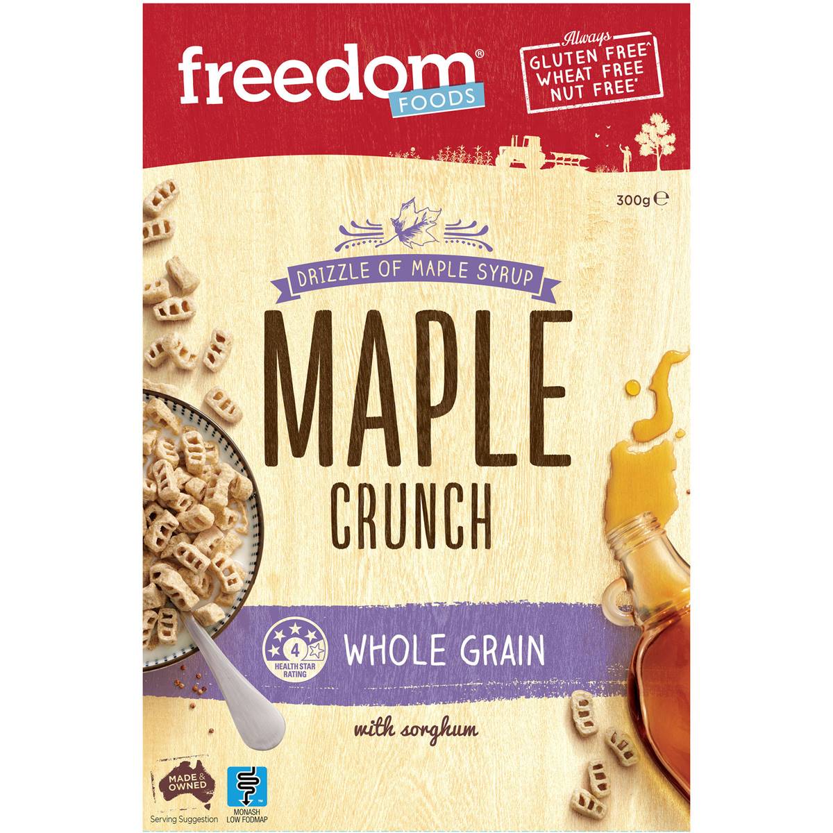 Freedom Foods Cereal Ultra Rice Maple Crunch 300g | Woolworths