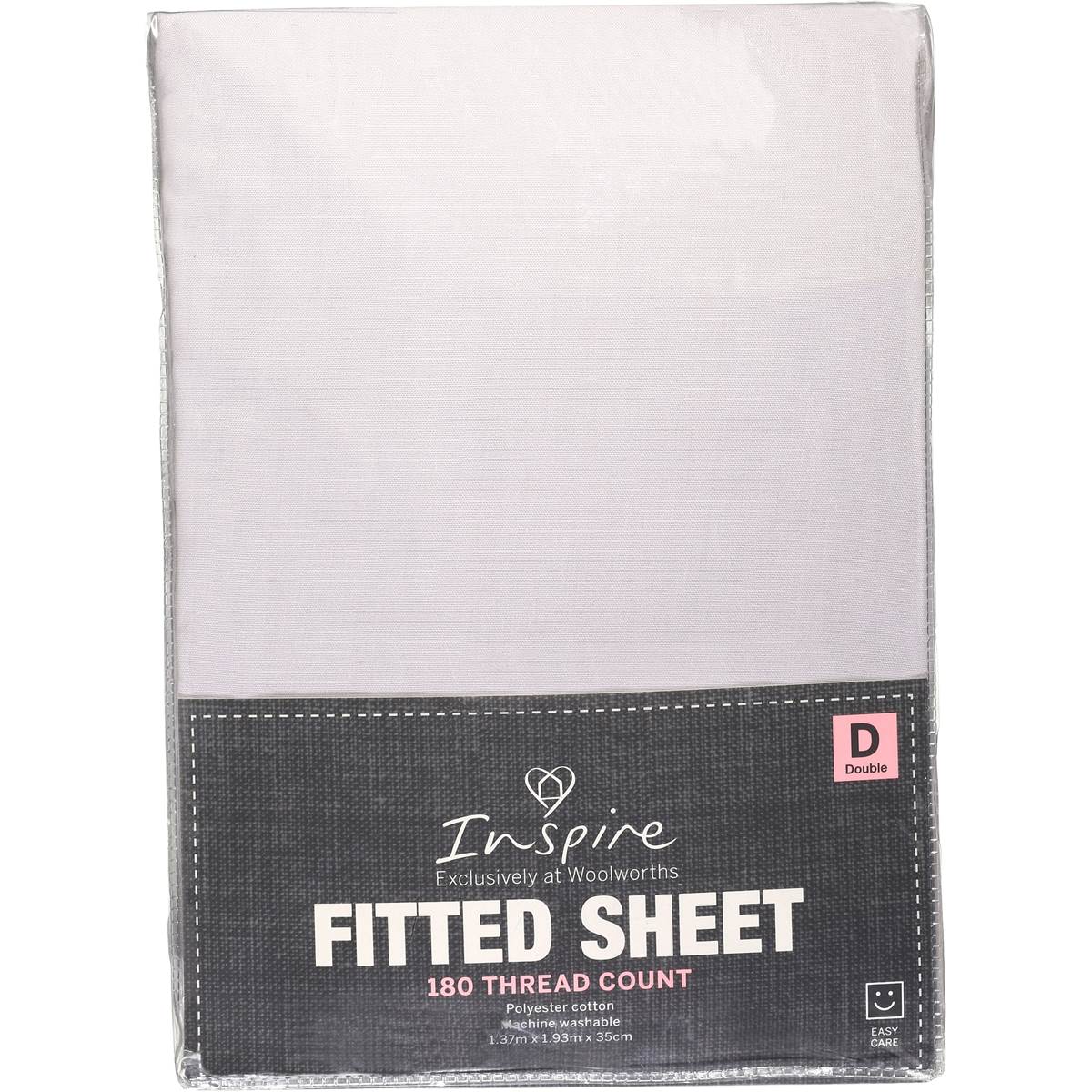 Woolworths Essentials Sheet Fitted Blue Double Bed Each Woolworths