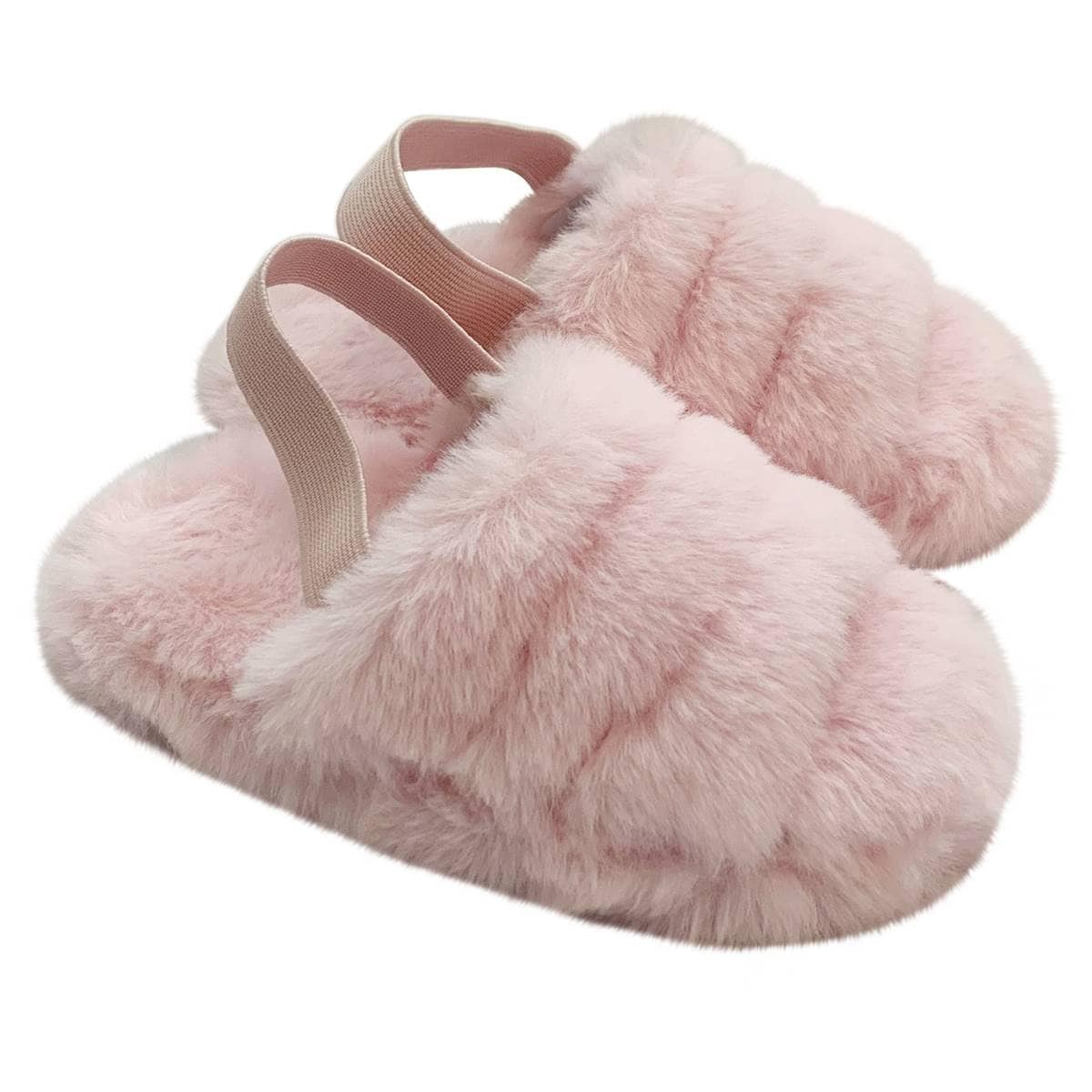 For Kids Slip On Pink Slippers Size 5/6 Each Woolworths