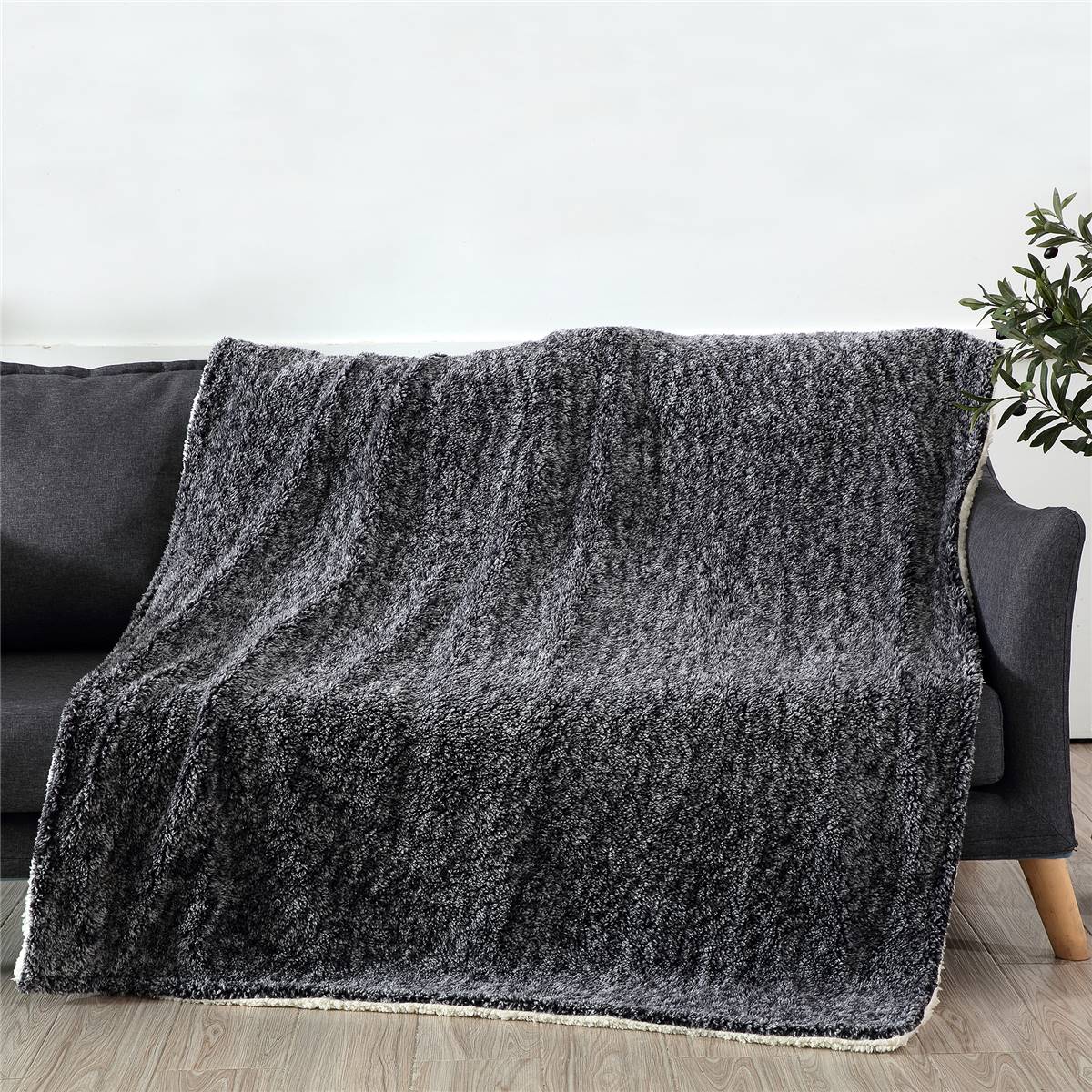 Inspire Double Sided Sherpa Throw Assorted Each Woolworths