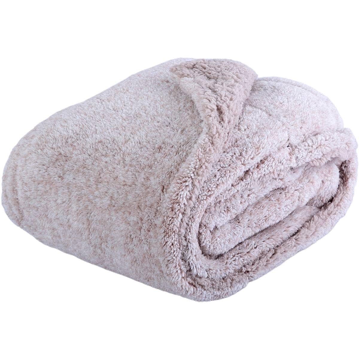 Inspire Double Sided Sherpa Throw Assorted Each Woolworths