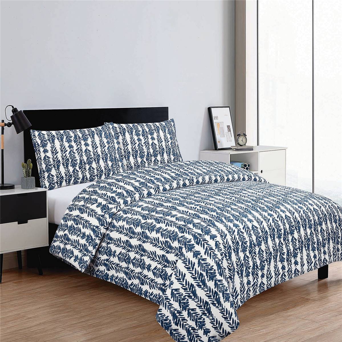 Inspire Cotton Flannelette Quilt Cover Set Blue King Size Each Woolworths
