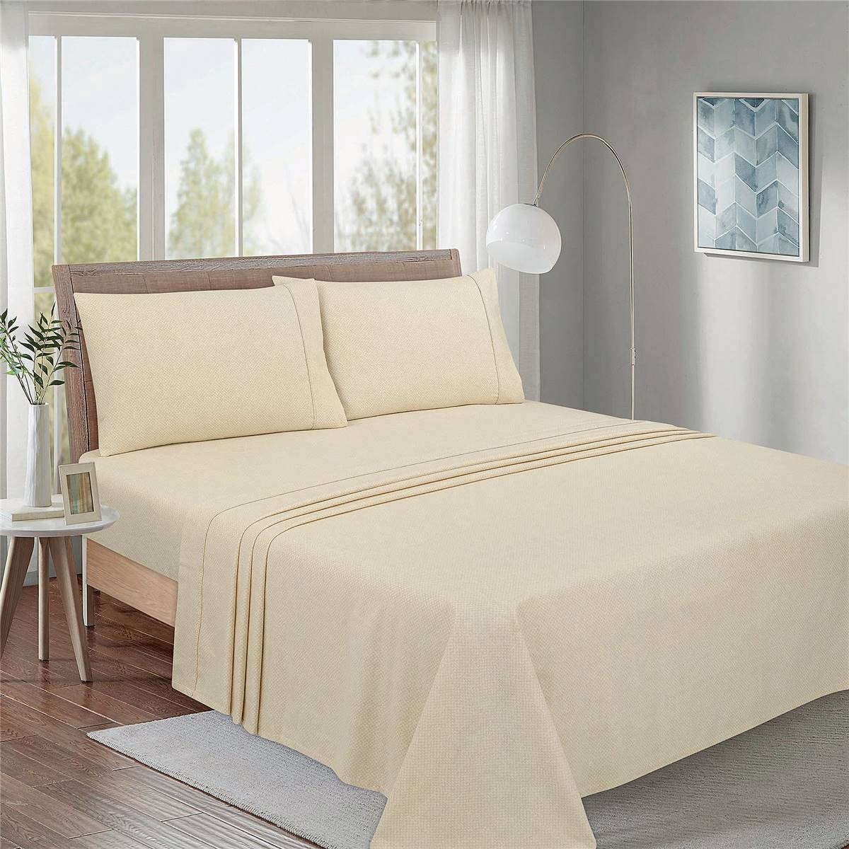 Inspire Cotton Flannelette Sheet Set Queen Size Each Woolworths