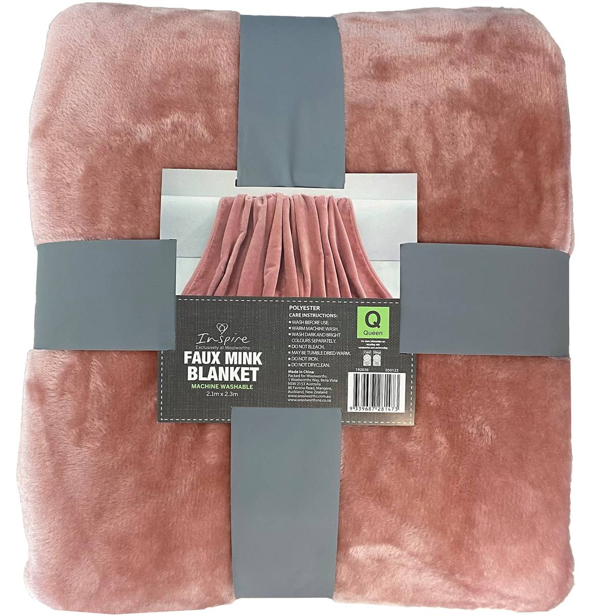 Inspire Faux Mink Blanket Queen Bed Assorted Each Woolworths