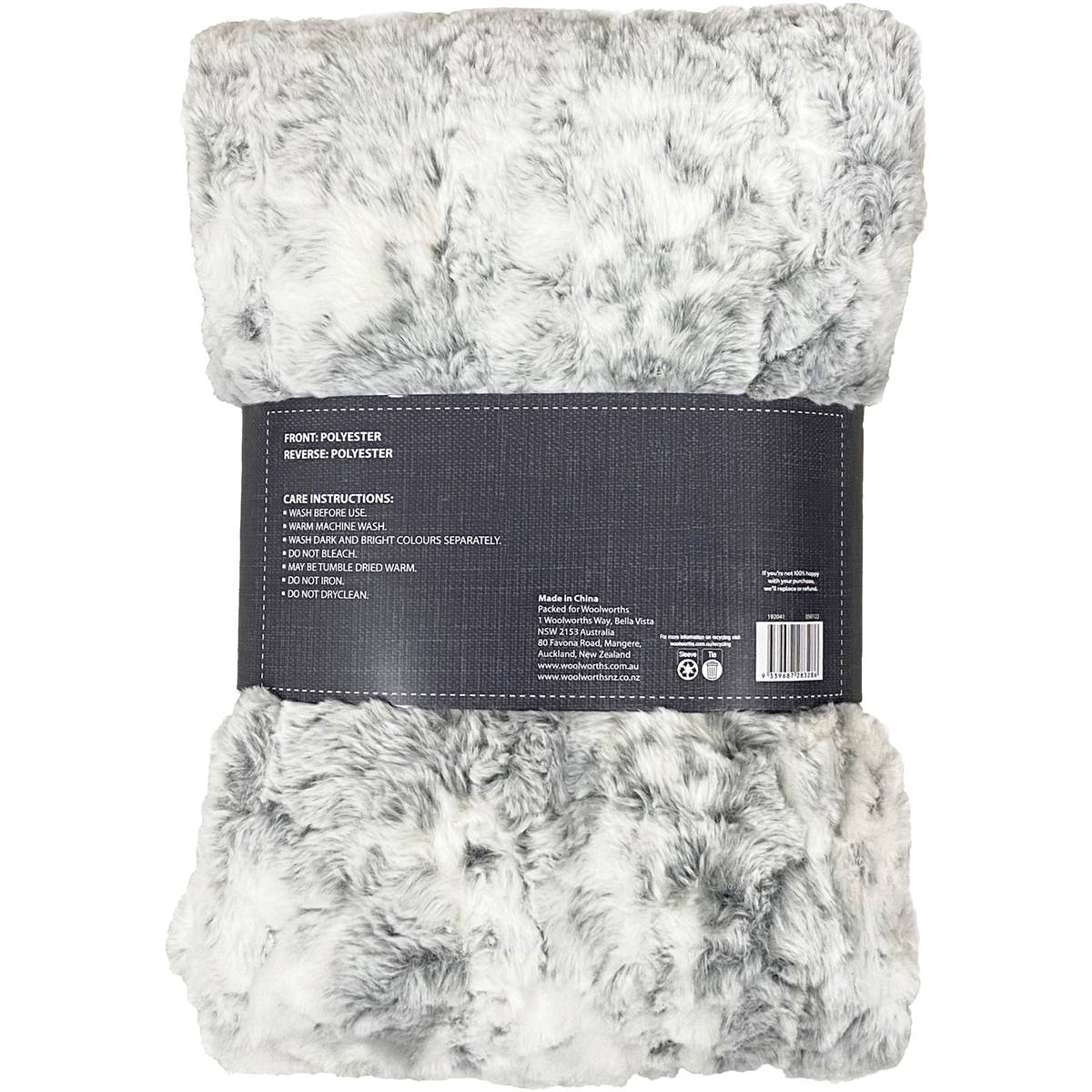 Inspire Faux Fur Animal Throw Assorted Each | Woolworths