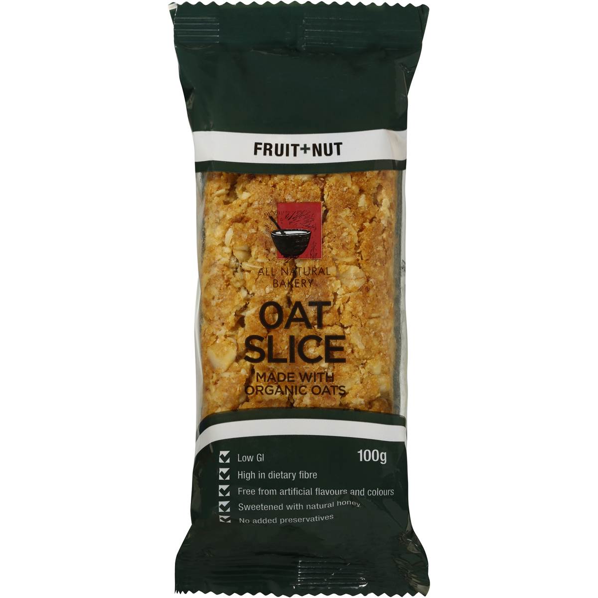 All Natural Bakery Bars Slice Oat Fruit & Nut 100g Woolworths