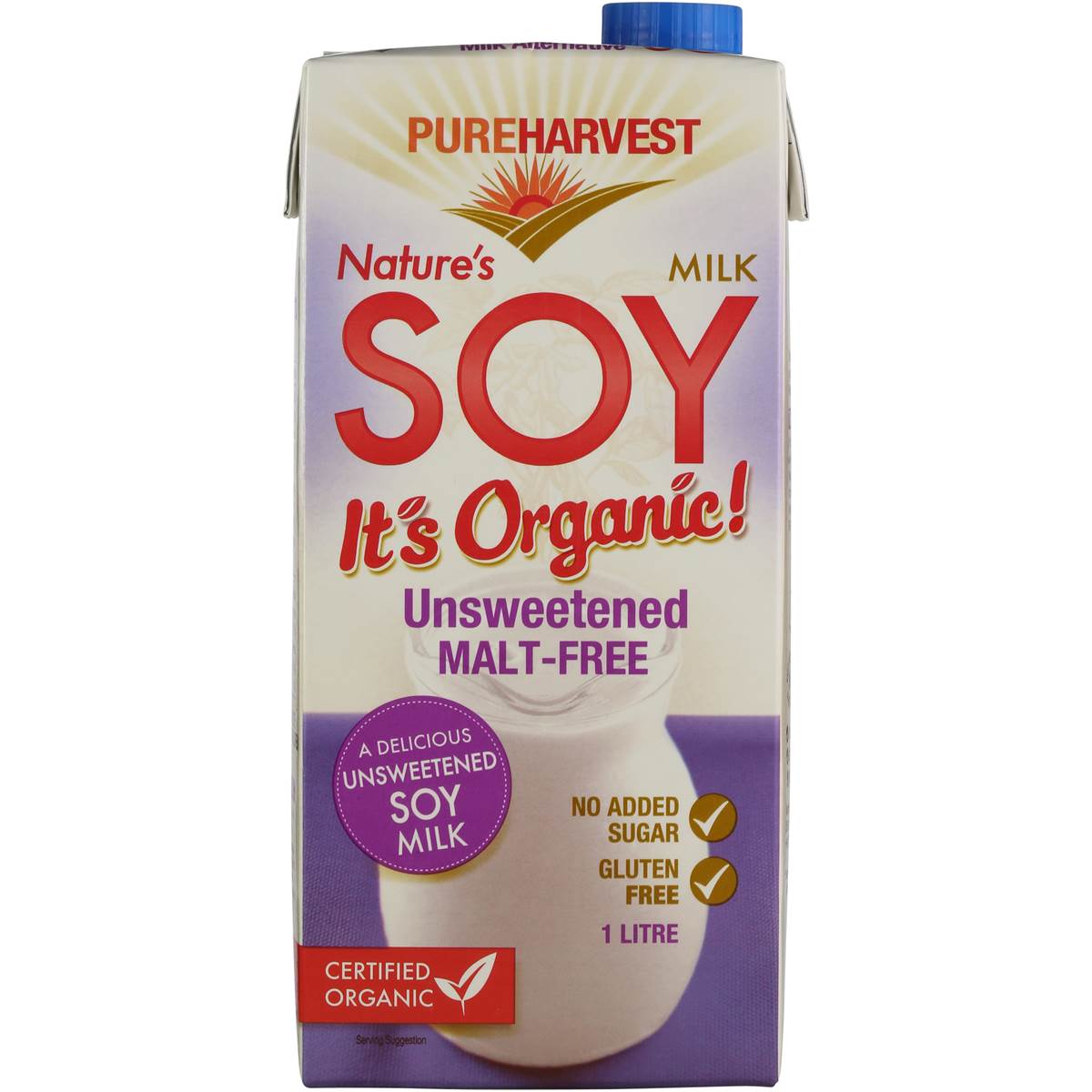 Pureharvest Organic Malt Free Soy Milk 1l Woolworths