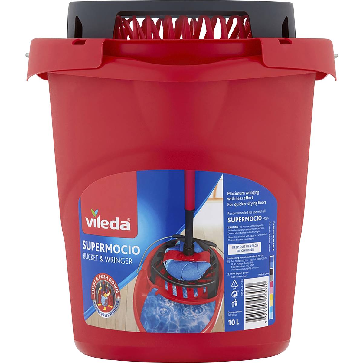 Vileda Supermocio Bucket & Wringer & Wringer Each Woolworths