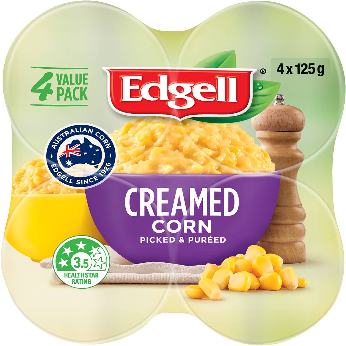 Edgell Creamed Corn Value Pack 4x125g Woolworths