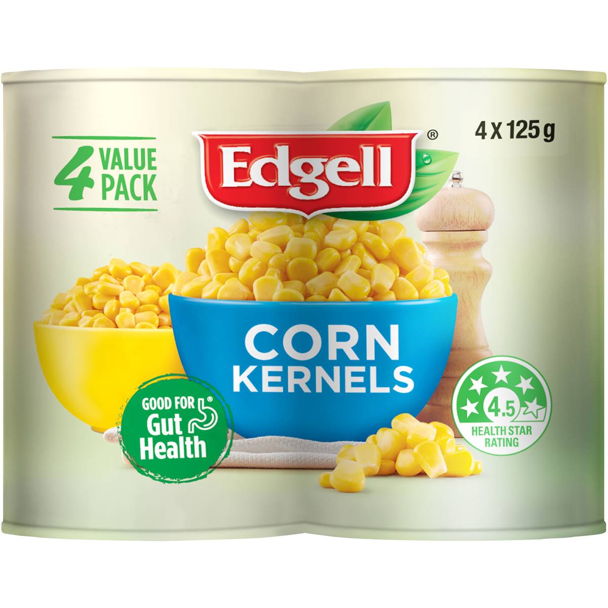 Edgell Corn Kernels Snack Packs Ready To Eat 125g X 4 Pack Woolworths
