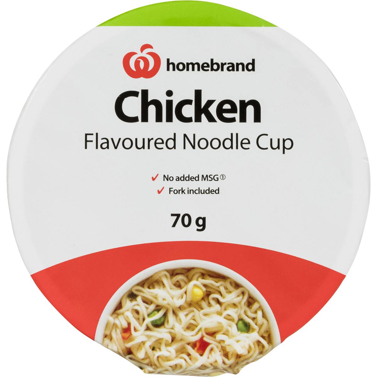 Homebrand Chicken Noodle Cup 70g Woolworths