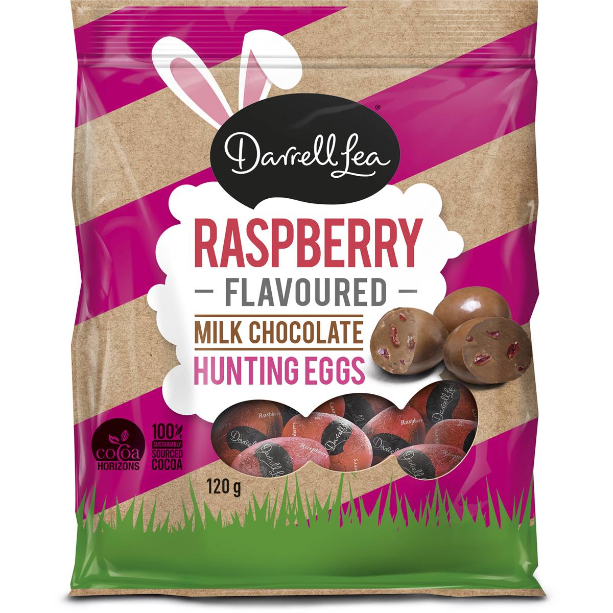 Darrell Lea Raspberry Flavoured Milk Chocolate Easter Egg Bag 120g
