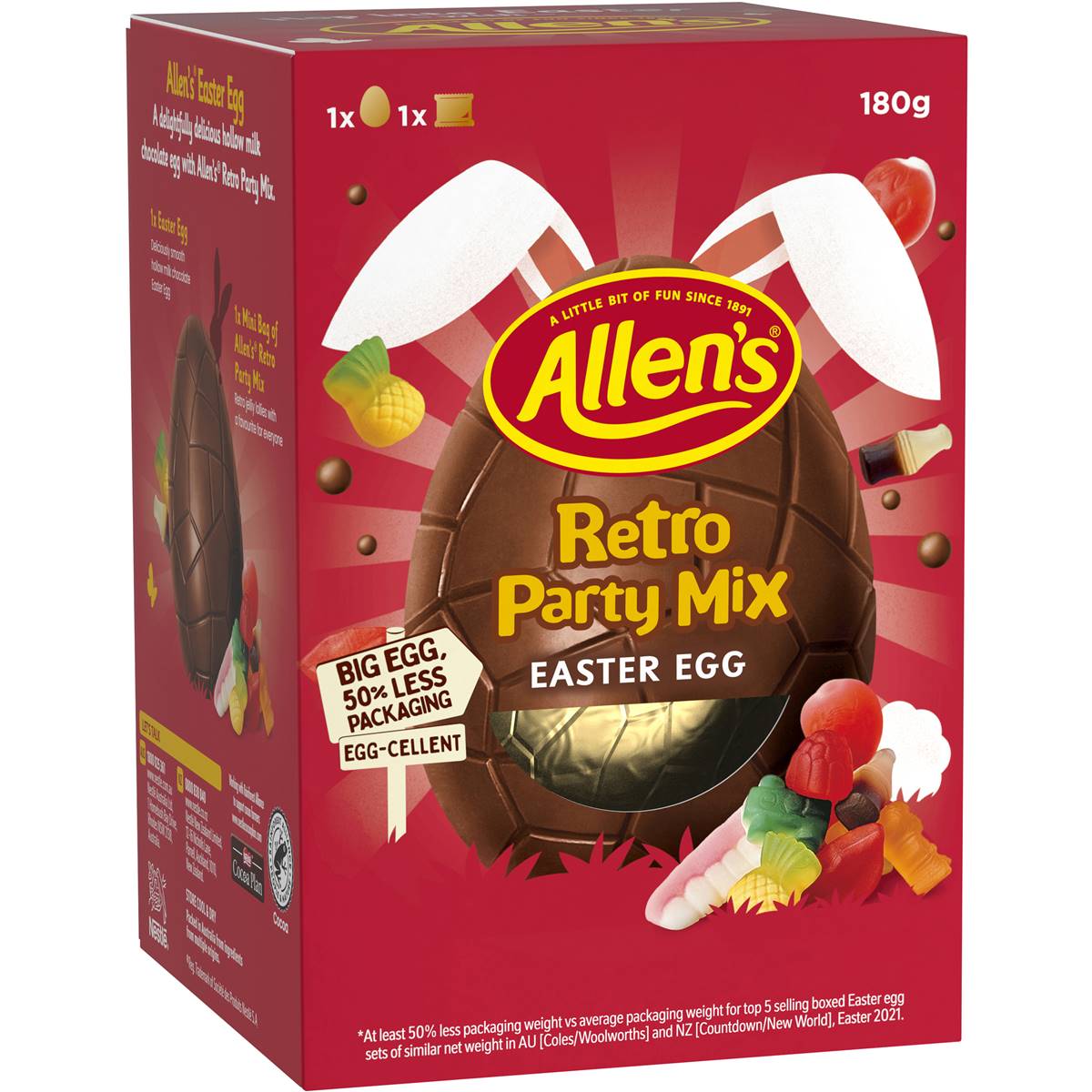 Allen's Retro Party Mix Milk Chocolate Easter Egg Gift Box 180g