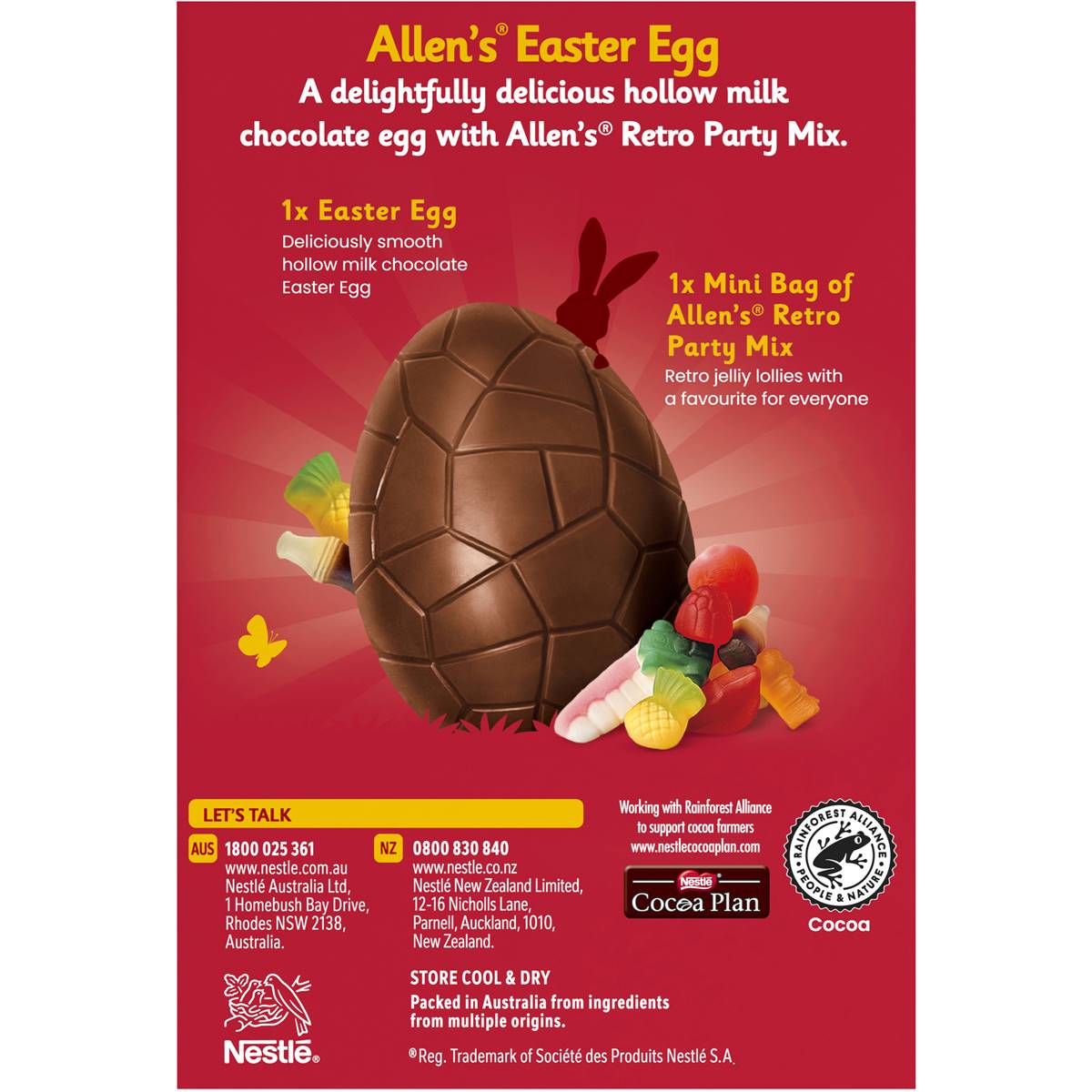 Allen's Retro Party Mix Milk Chocolate Easter Egg Gift Box 180g