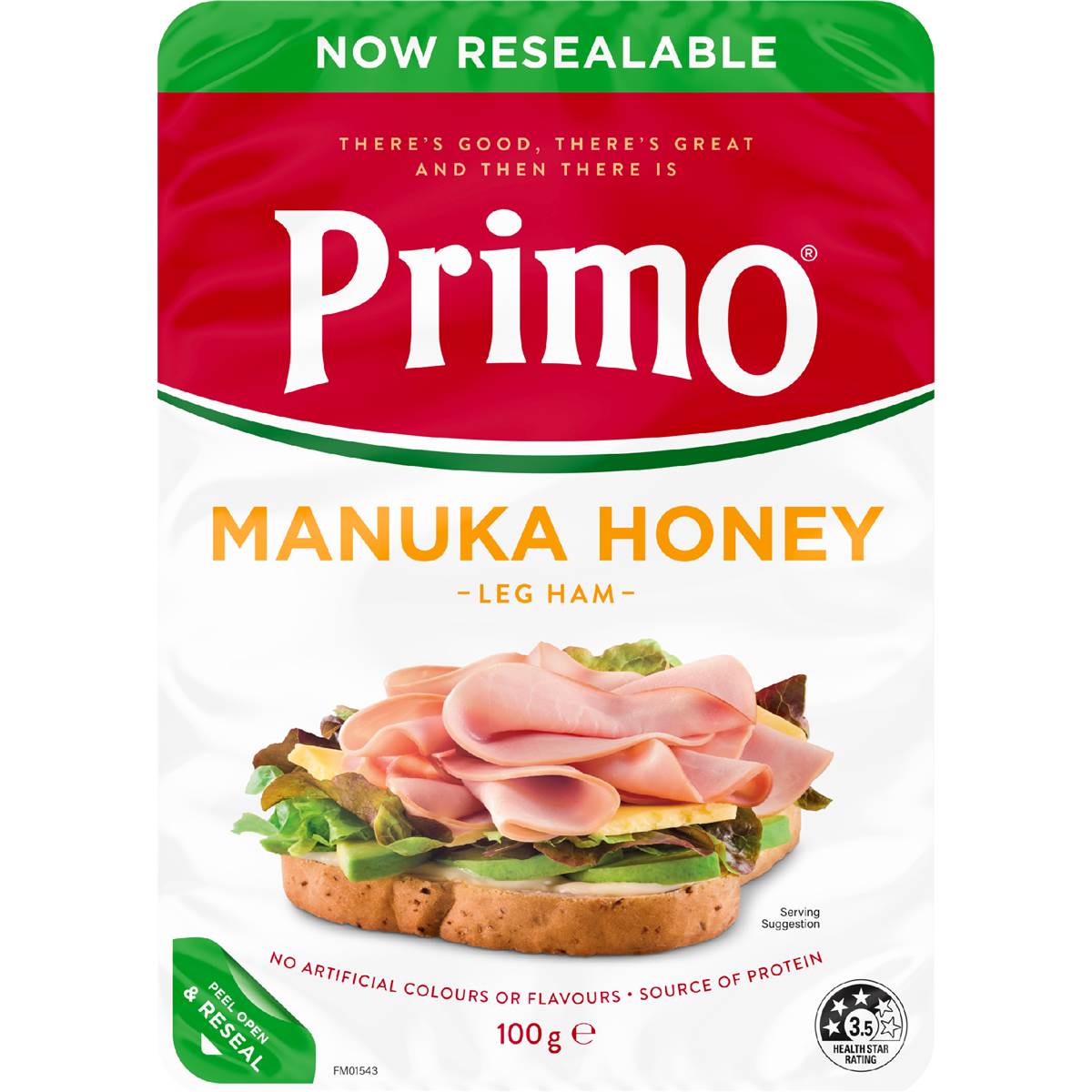 Primo Ham Honey Shaved 100g Woolworths 