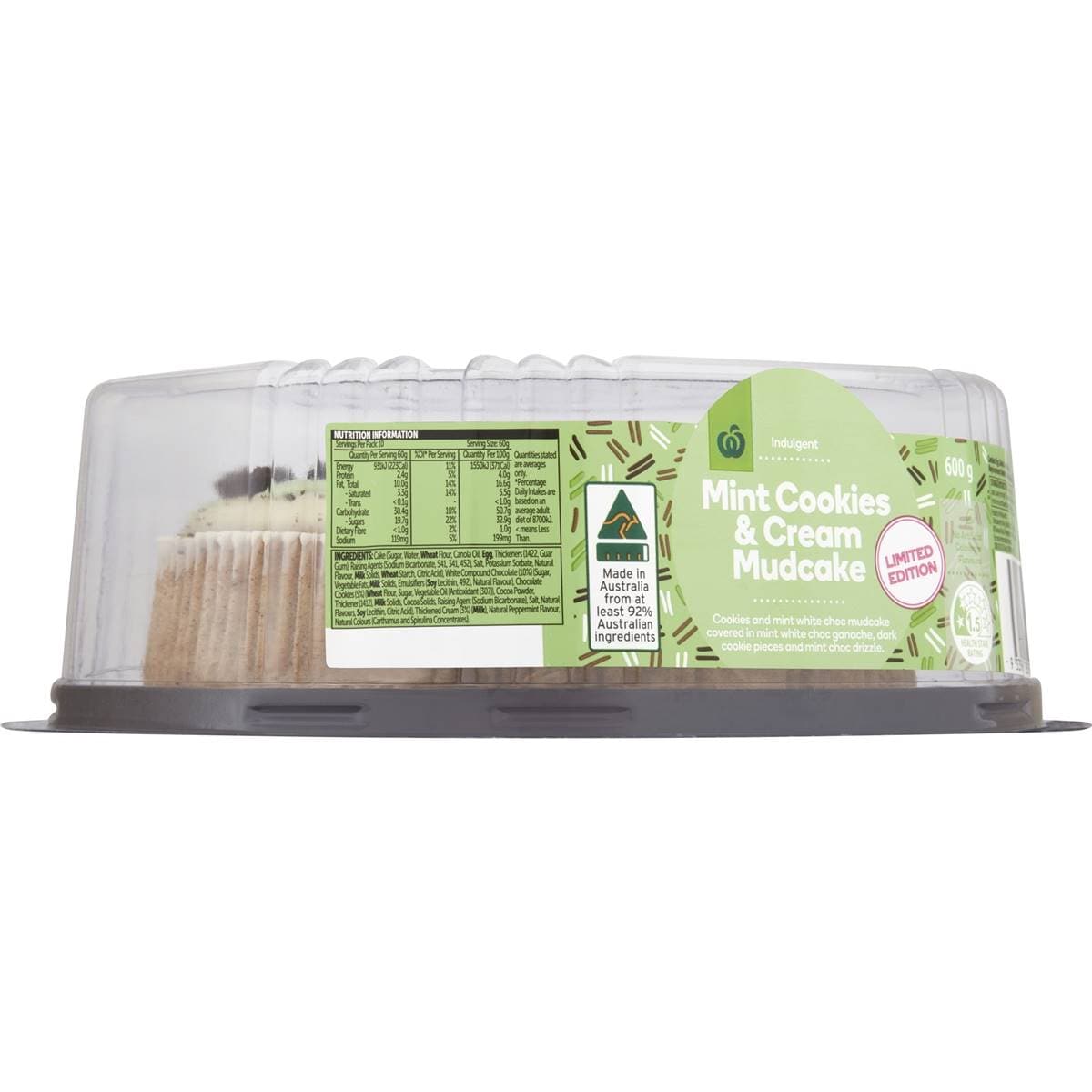 Woolworths Mint Cookies & Cream Mudcake Each Woolworths