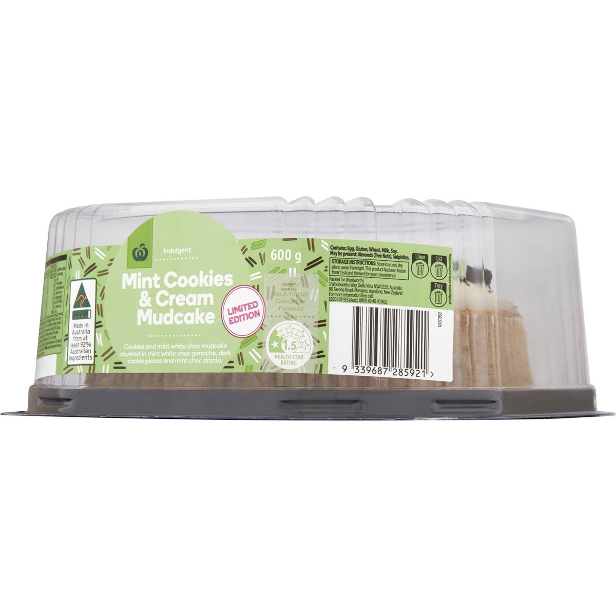 Woolworths Mint Cookies & Cream Mudcake Each Woolworths